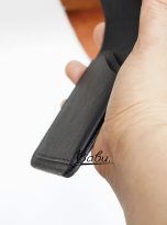 Minimalist leather wallet – Alligator cash holder wallet slim dark grey (4)