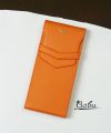 Orange Calf leather case for MetaVertu, MetaVertu 2, Swift leather phone case PHL029