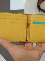 dark green alligator leather money clip wallet handmade (9)